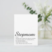 Beste Stiefmutter, Stiefmutter Definition Script Postkarte (Stehend Vorderseite)