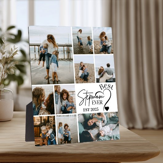 Beste Stiefmutter überhaupt, individuelle Fotocoll Fotoplatte