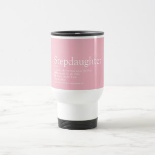 Beste Stieftochter der Welt Definition Girly Pink Reisebecher