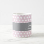 Beste Stieftochter-rosa und weiße Tupfen V07 Kaffeetasse (Mittel)