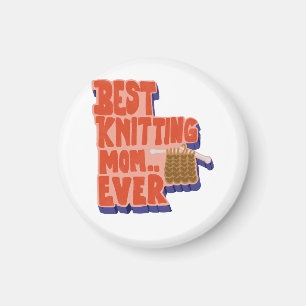 Beste Strickende Mutter Aller Zeiten Retro Vintage Magnet