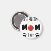 Beste strickende Mutter überhaupt Magnet (Vorderseite/Rückseite)