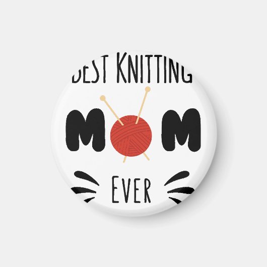 Beste strickende Mutter überhaupt Magnet (Vorne)