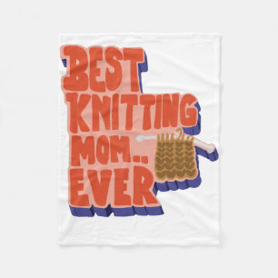 Beste strickende Mutter überhaupt Retro Vintage-Ty Fleecedecke