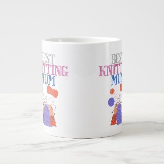 Beste Strickmasse 01 Jumbo-Tasse (Vorderseite)