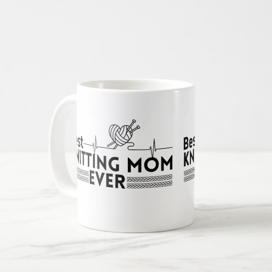 Beste Strickmutter überhaupt Kaffeetasse (Vorderseite Links)