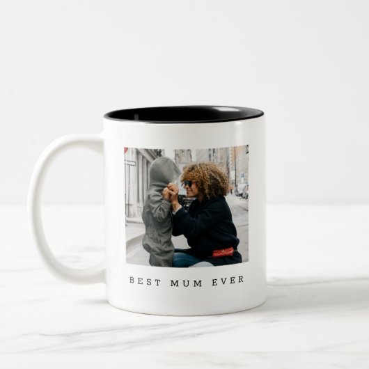 Beste Summe je Foto Personalisiert Zweifarbige Tasse (Links)