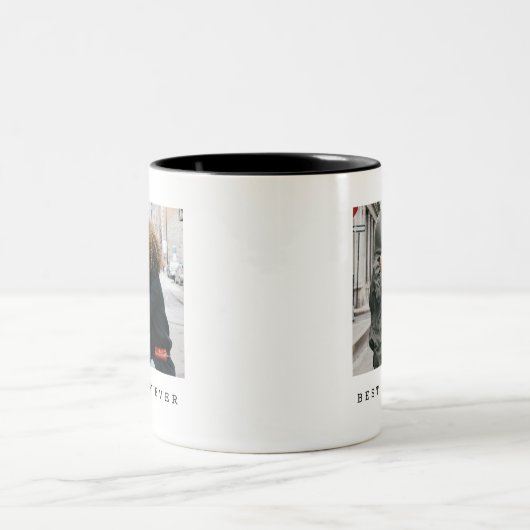 Beste Summe je Foto Personalisiert Zweifarbige Tasse (Mittel)