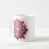 Beste Summe je Zitat Schmetterlingspink pink Kaffeetasse (Vorderseite Links)