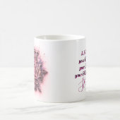 Beste Summe je Zitat Schmetterlingspink pink Kaffeetasse (Mittel)