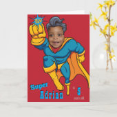 Beste Superhero Foto Super Special Kid's Karte (Gelbe Blume)