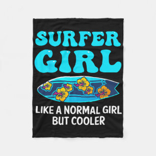 Beste Surf-Kunst für Mädchen Frauen Strand Surfer Fleecedecke