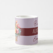 Beste Tantchen je gerbera Blume bordeauxrot Kaffeetasse (Mittel)