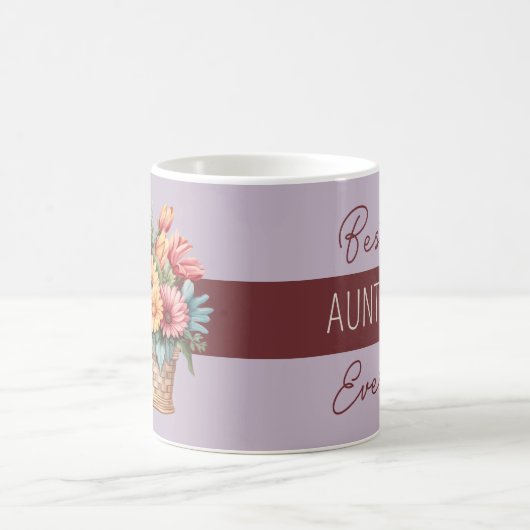 Beste Tantchen je gerbera Blume bordeauxrot Kaffeetasse (Mittel)