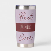 Beste Tantchen je Gerberer-Blume lila Thermobecher (Vorderseite)