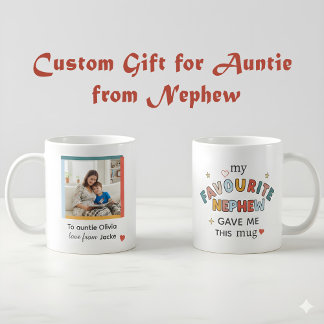 Beste Tante Aller Zeiten Foto & Name Benutzerdefin Kaffeetasse