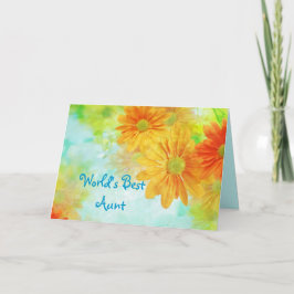 Beste Tante Daisy Floral Karte