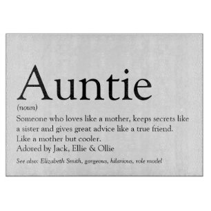 Beste Tante der Welt, Definition Tante Schneidebrett