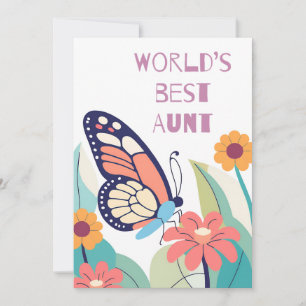 Beste Tante der Welt Feiertagskarte