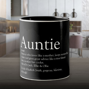 Beste Tante der Welt, moderne Definition von Tante Zweifarbige Tasse