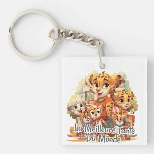 Beste Tante der Welt Schlüsselanhänger (Vorderseite)