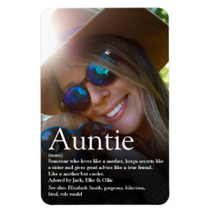 Beste Tante der Welt, Tante Definition Foto Magnet