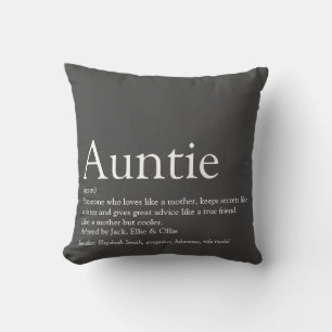Beste Tante der Welt Tante Definition Grau Kissen