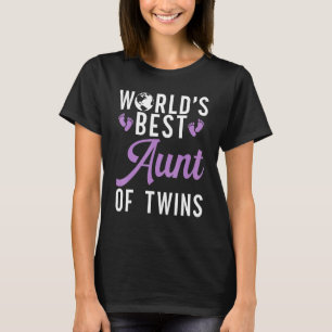 Beste Tante der Welt von Zwillingen Zwillings-Ta T-Shirt