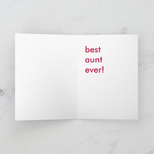 Beste Tante Ever Karte (Innenseite)