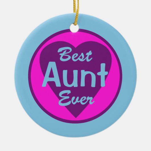 Beste Tante Ever Personalized Foto Ornament (Vorne)