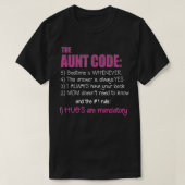 Beste Tante Geschenke T Tante Code Tante BAE Mütte T-Shirt (Design vorne)
