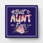 Beste Tante! Geschenktafel für Tante Fotoplatte (Vorderseite)