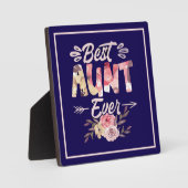 Beste Tante! Geschenktafel für Tante Fotoplatte (Vorderseite)