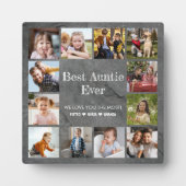 Beste Tante je 12 FotoCollage Fotoplatte (Vorderseite)
