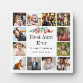 Beste Tante je 12 FotoCollage Fotoplatte (Vorderseite)