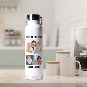 Beste Tante je 3 Foto Trinkflasche