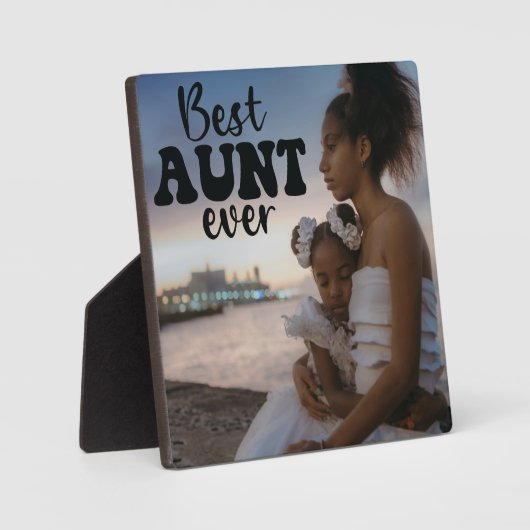 Beste Tante je benutzerdefiniertes Foto Fotoplatte (Vorderseite)