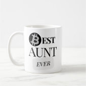 Beste Tante je Bitcoin Krypto Kryptowährung Kaffeetasse (Links)