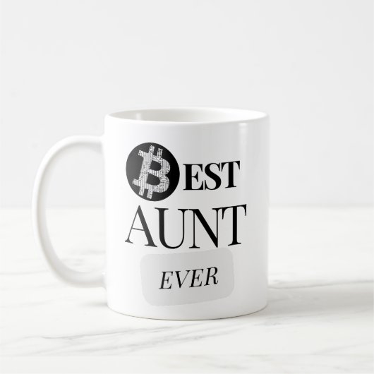 Beste Tante je Bitcoin Krypto Kryptowährung Kaffeetasse (Links)