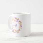 Beste Tante je Blumengeschenk Kaffeetasse (Vorderseite Links)