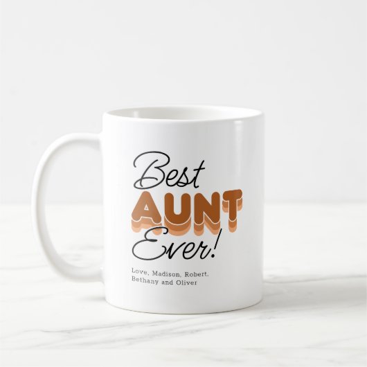 Beste Tante je Burnt Orange Tasse (Links)