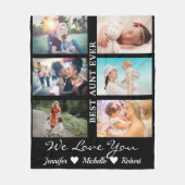 Beste Tante je Custom 6 Foto Collage Neffe Fleecedecke (Vorderseite)