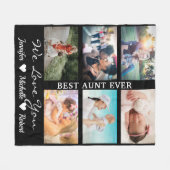 Beste Tante je Custom 6 Foto Collage Neffe Fleecedecke (Vorderseite (Horizontal))