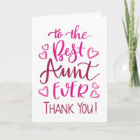 Beste Tante je Danke, Typografie in Pink