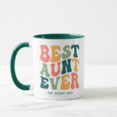 Beste Tante je - farbenfrohe Groovy Custom Tante Tasse (Links)