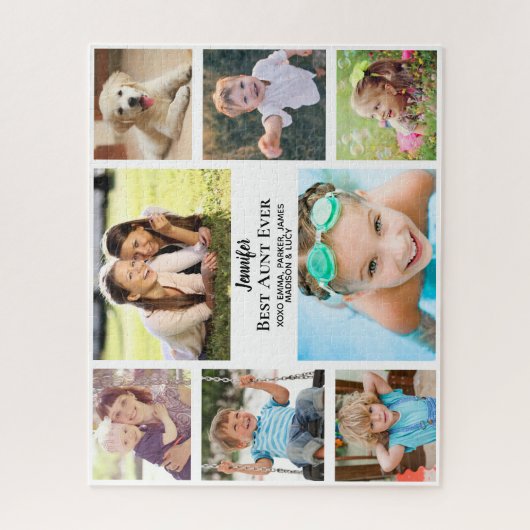 Beste Tante je Fotomaterial Personalisiert Puzzle (Vertikal)