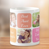 Beste Tante je Fotos Rosa Orange Kaffeetasse