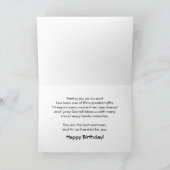 Beste Tante je, Geburtstag mit Blume Card Karte (Innenseite)