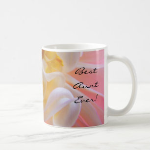 Beste Tante je! Kaffee Cup Tasse Rosa Dahlia Blume