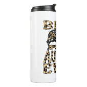 Beste Tante je Leopard Karierter Muttertag Thermosbecher (Nach links gedreht)
